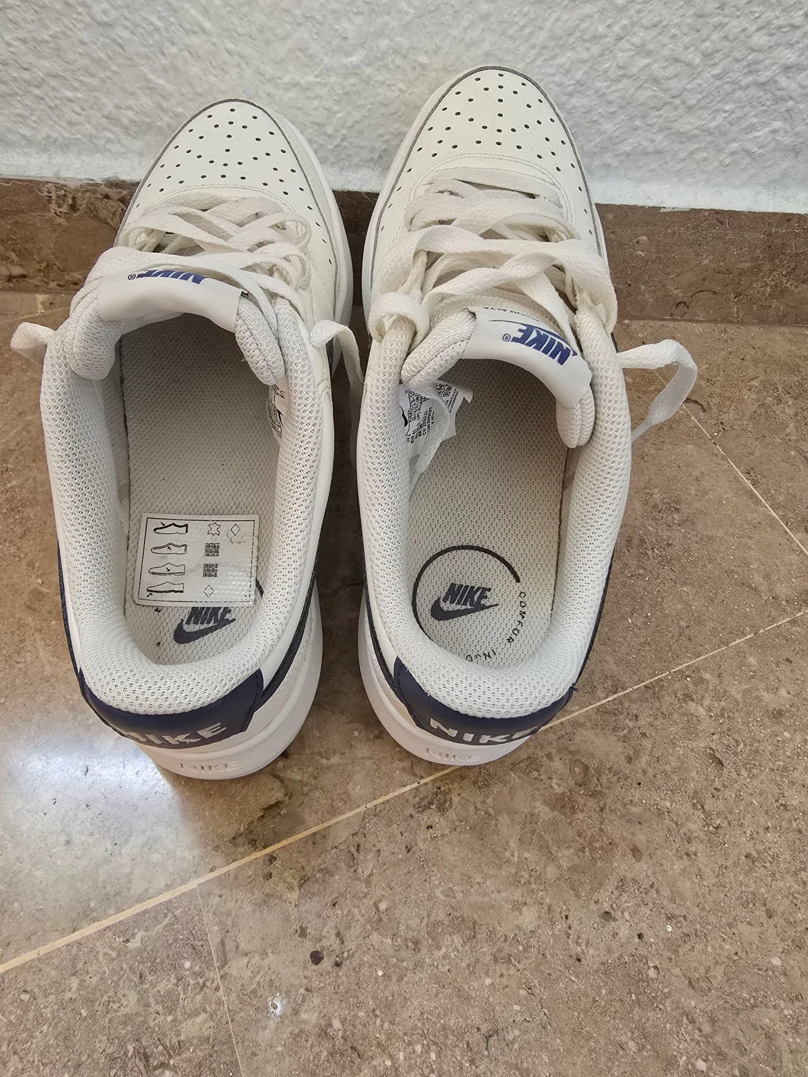 Tênis Nike Court Vision Alta Platform em Couro Branco Azul EU 40 – photo 7